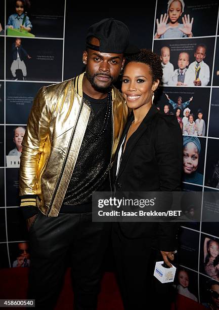 Recording artist Shaliek and photographer Eunique Jones attend the 2014 Soul Train Music Awards at the Orleans Arena on November 7, 2014 in Las...