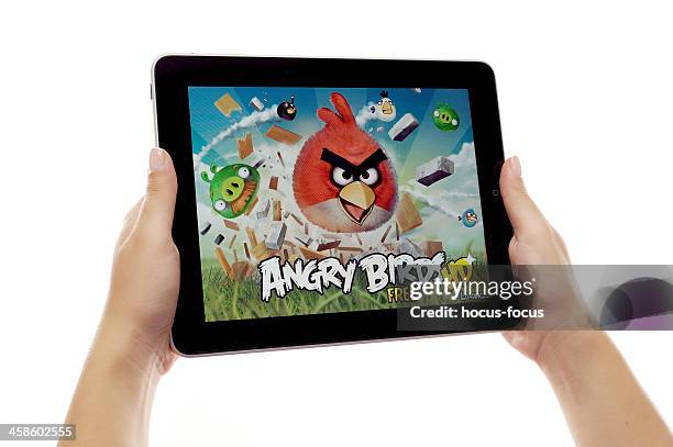 angry birds on apple ipad - angry birds namngivna videospel bildbanksfoton och bilder