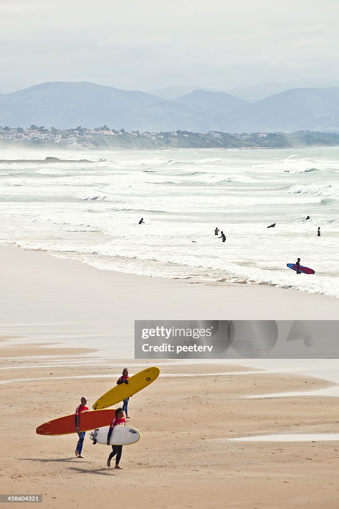Surfers at the beach