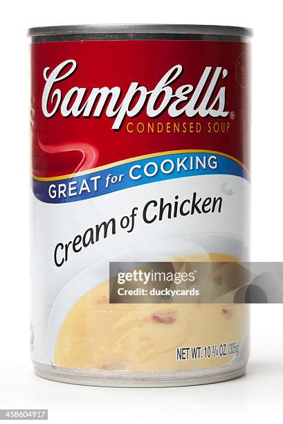 campbell's condensed cream of chicken soup - cream soup stock pictures, royalty-free photos & images