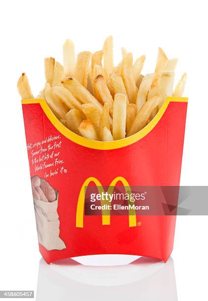 mcdonald's fries - mcdonalds restaurant stock pictures, royalty-free photos & images