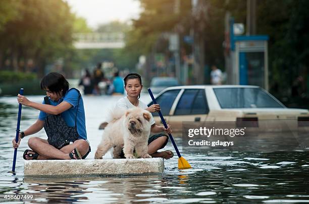 bangkok flood 2011 - thailand city stock pictures, royalty-free photos & images