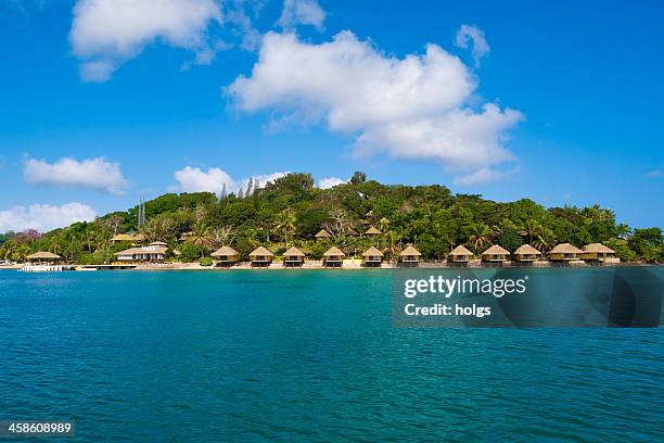 resort island, iririki in vanuatu - vanuatu stock pictures, royalty-free photos & images