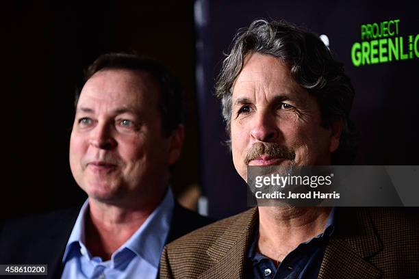 Bobby Farrelly and Peter Farrelly attend the 'Project Greenlight' event at Boulevard3 on November 7, 2014 in Hollywood, California.