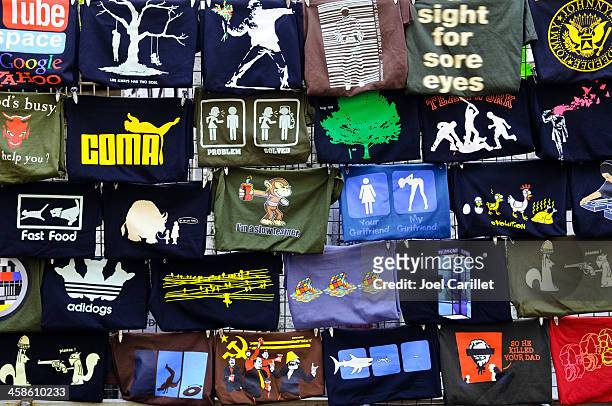 creative t-shirts in bangkok, thailand - graphic t shirt stock pictures, royalty-free photos & images