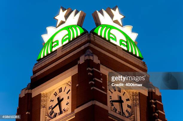 starbucks corporate building - seattle coffee stock pictures, royalty-free photos & images