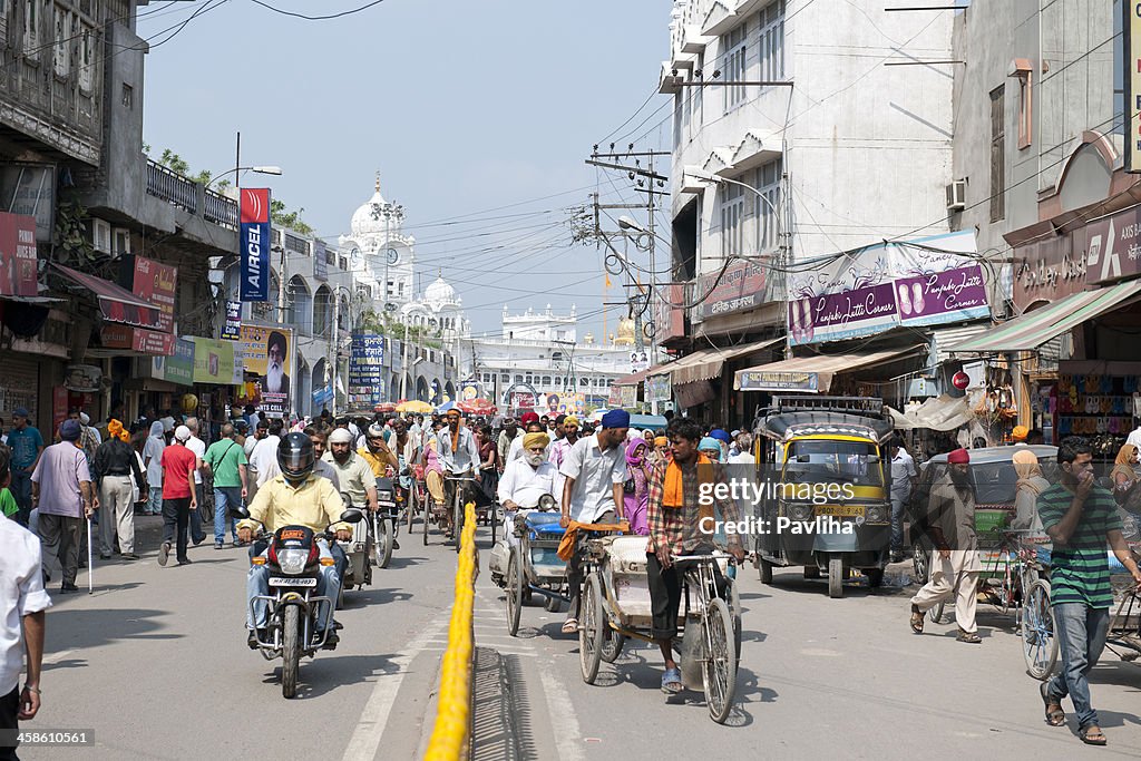 Golden Temple Road in Amritsar India