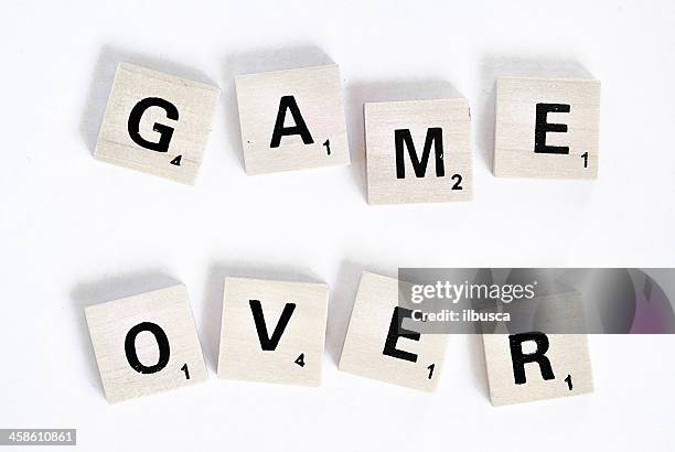 game over - scrabble stock pictures, royalty-free photos & images