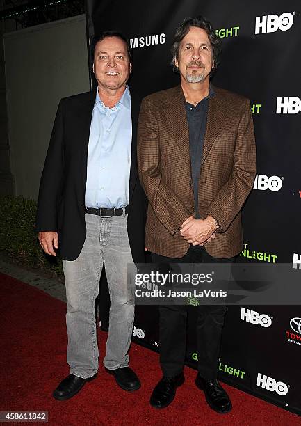 Directors Bobby Farrelly and Peter Farrelly attend the "Project Greenlight" event at Boulevard3 on November 7, 2014 in Hollywood, California.