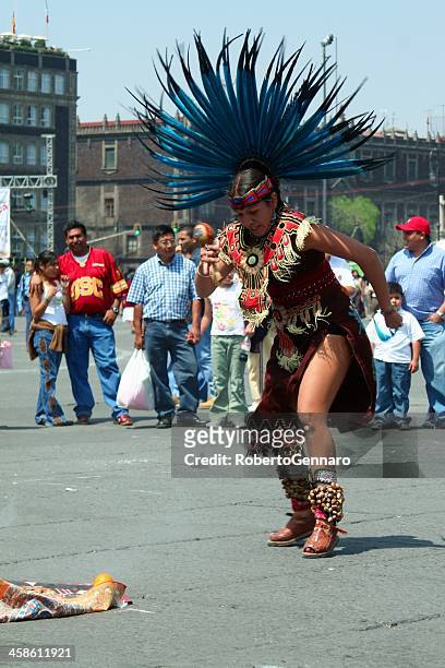 aztec dancer - ceremonial dancing stock pictures, royalty-free photos & images