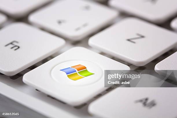 windows logo on keyboad - o stock pictures, royalty-free photos & images