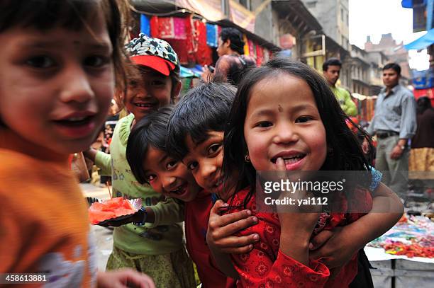 nepali childdren - nepal child stock pictures, royalty-free photos & images