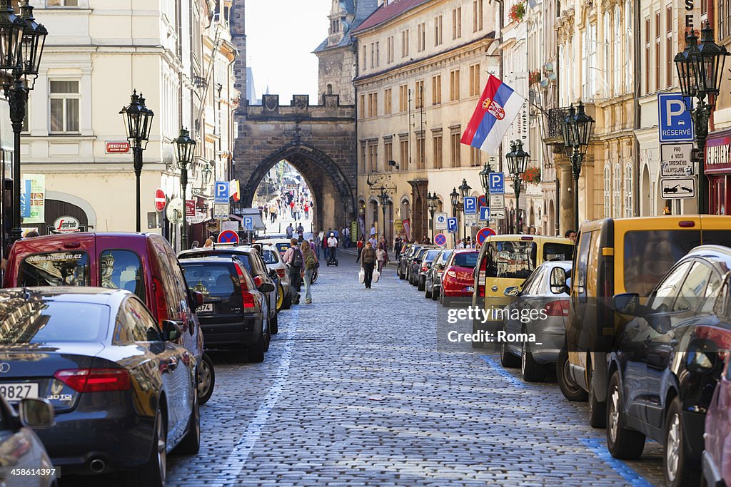 Tourists in Prague