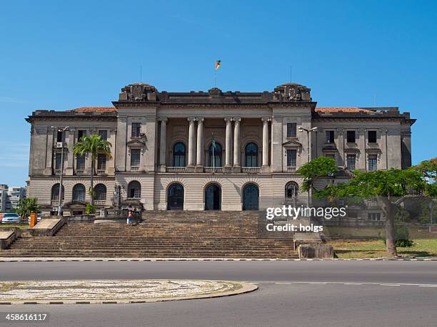 parliament of mozambique building in maputo - maputo stock pictures, royalty-free photos & images