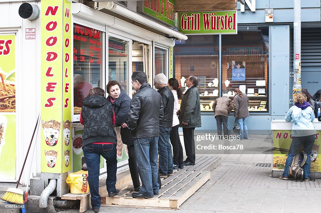 Street food kiosk in Wien, Austria