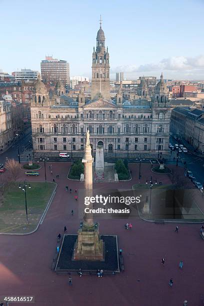 george square, glasgow - george square fotografías e imágenes de stock