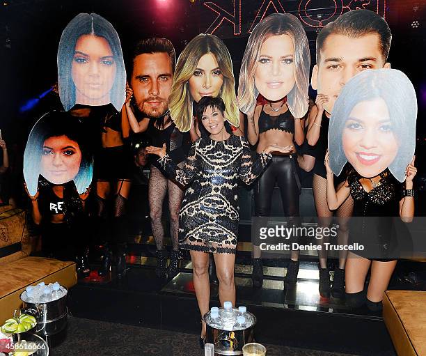 Kris Jenner celebrates her birthday at 1 OAK nightclub at the Mirage Hotel and Casino on November 7, 2014 in Las Vegas, Nevada.