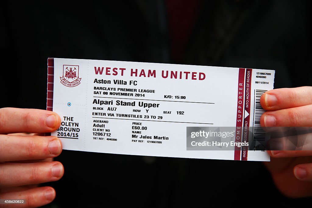 West Ham United v Aston Villa - Premier League