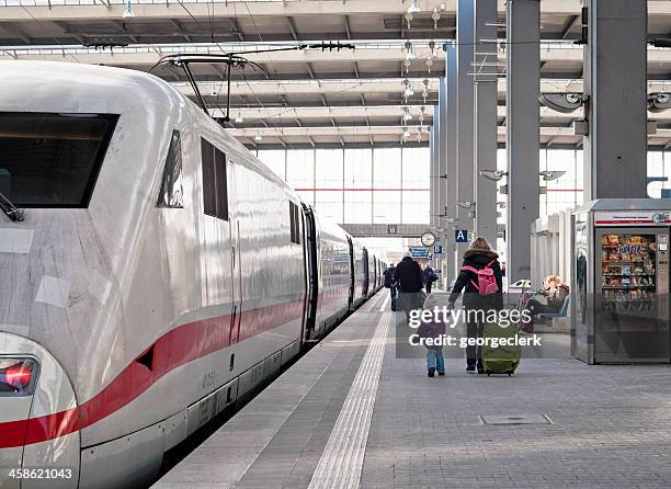 boarding a train - deutsche bahn stock pictures, royalty-free photos & images