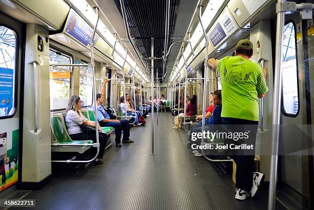 metro rail in medellin, colombia - metro medellin stock pictures, royalty-free photos & images