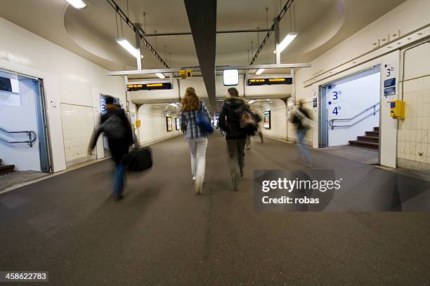 people walking in the railroad station of rotterdam - rotterdam station stock pictures, royalty-free photos & images