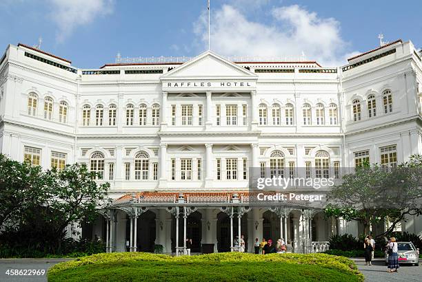 raffles hotel, singapore - raffles hotel stockfoto's en -beelden