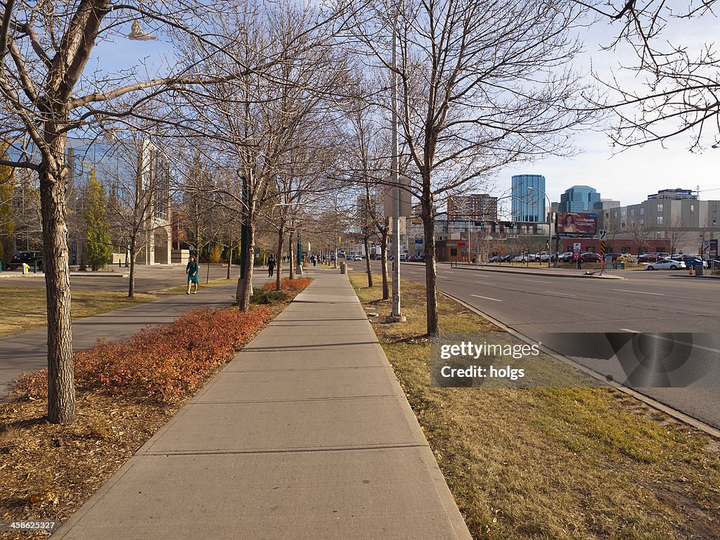 Pedestrian walkway in downtown Edmonton, Alberta
