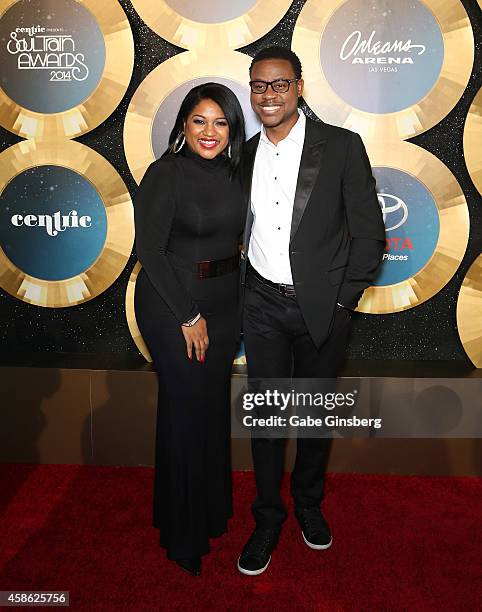 Dr. Tara Rawls-Jenkins and her husband, Pastor Charles Jenkins, arrive at the 2014 Soul Train Music Awards at the Orleans Areana on November 7, 2014...