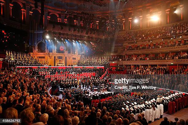 The Royal British Legion's Festival of Remembrance matinee performance at Royal Albert Hall on November 8, 2014 in London, England.