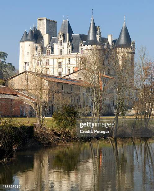 castello rochefoucauld francia - charente foto e immagini stock