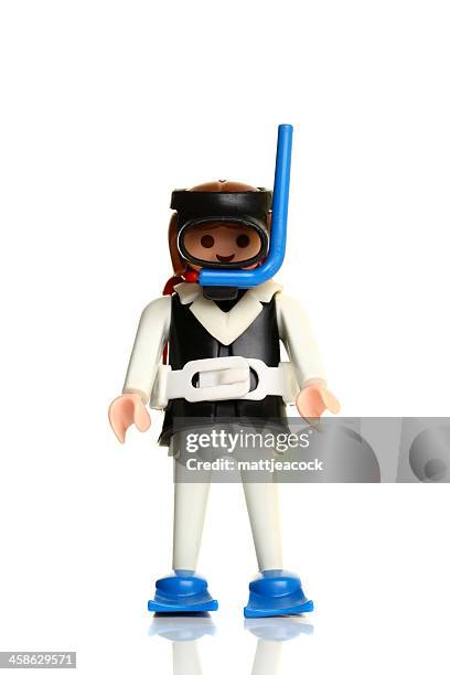 playmobil diver figure - playmobil stock pictures, royalty-free photos & images