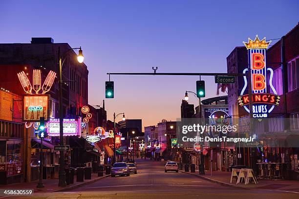 memphis beale street - memphis tennessee foto e immagini stock