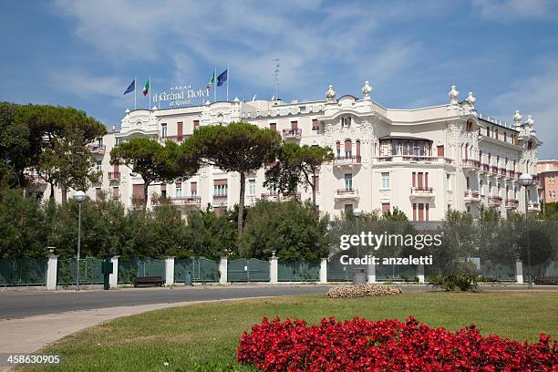 grand hotel of rimini - rimini stock pictures, royalty-free photos & images