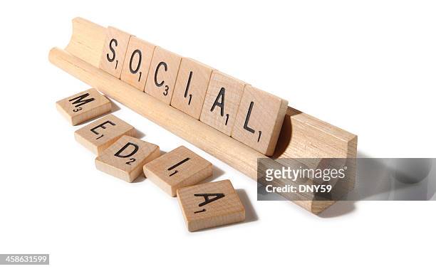 social media - scrabble stock pictures, royalty-free photos & images