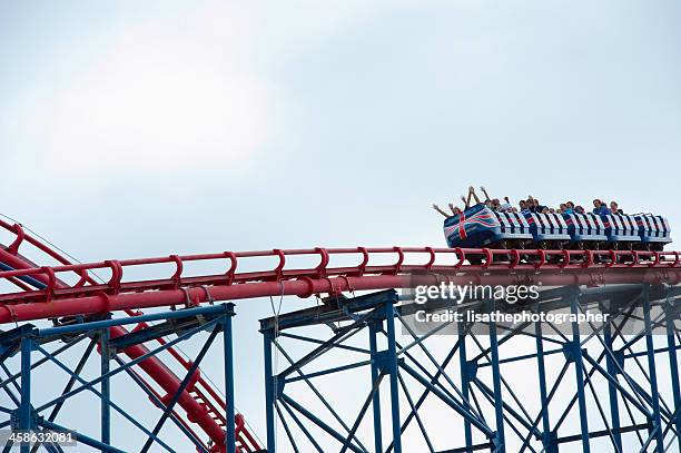 the pepsi max big one - blackpool rollercoaster stock pictures, royalty-free photos & images