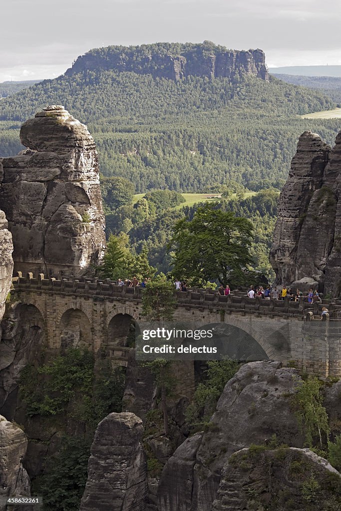 Bastei bridge and Lilienstein