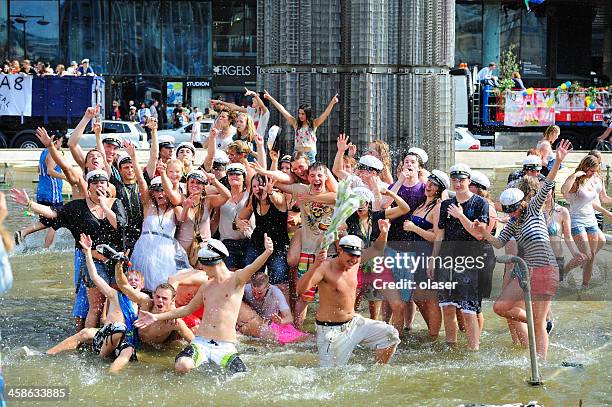 swedish students celebrating graduation - studenten and norden bildbanksfoton och bilder