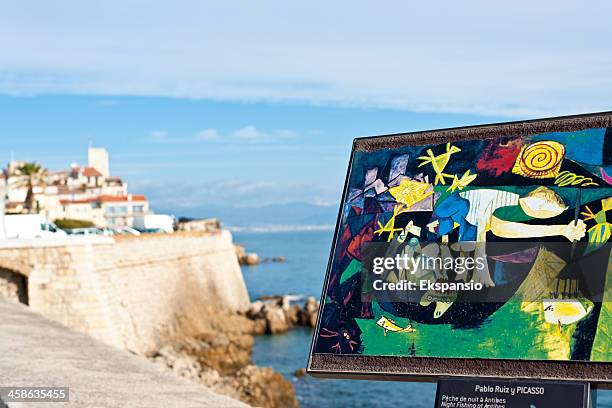 picasso painting at antibes - picasso stock pictures, royalty-free photos & images