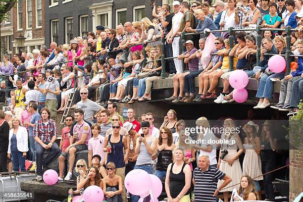 amsterdam crowd - amsterdam light festival stock pictures, royalty-free photos & images