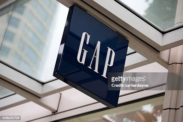 gap store downtown seattle retail shopping district - gap brand name stock pictures, royalty-free photos & images