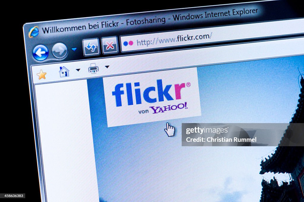 Flickr-Makro Schuss von real-Bildschirm
