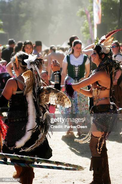 costumed participants at faerie worlds festival- oregon - willamette valley stock pictures, royalty-free photos & images