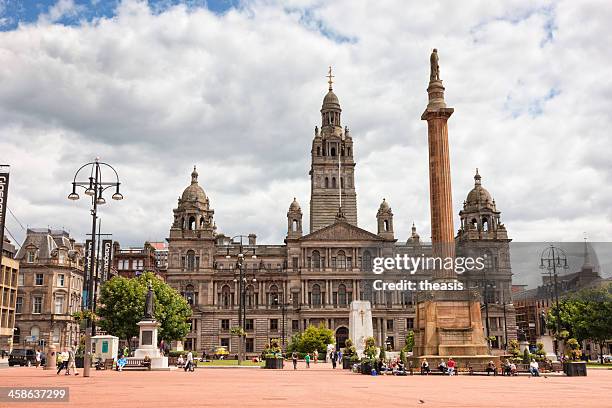 george square, glasgow - george square fotografías e imágenes de stock