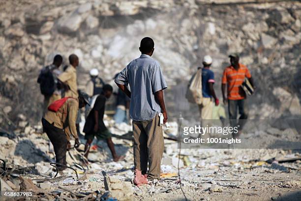 life after the earthquake, haiti - earthquake stock pictures, royalty-free photos & images
