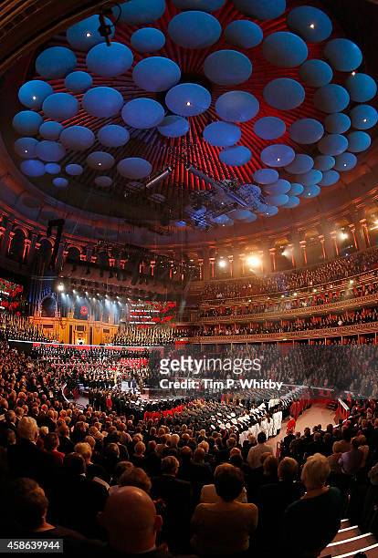 View of the Royal British Legion's Festival of Remembrance at Royal Albert Hall on November 8, 2014 in London, England.