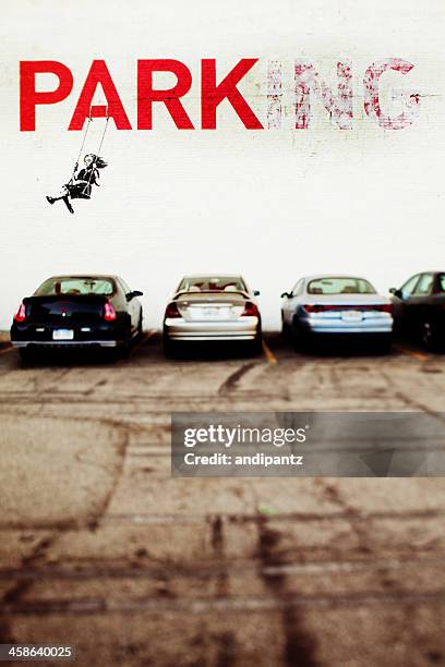 banksy in los angeles - banksy art stock pictures, royalty-free photos & images