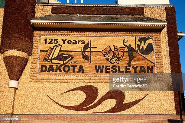 corn palace detail - terryfic3d stock pictures, royalty-free photos & images