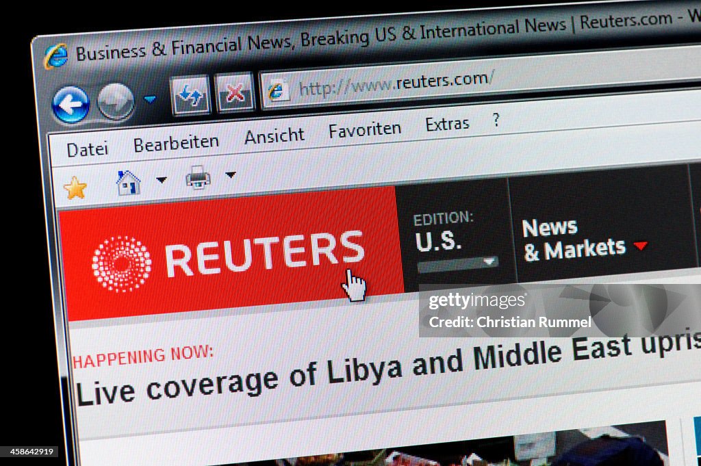 REUTERS - Macro shot of real monitor screen
