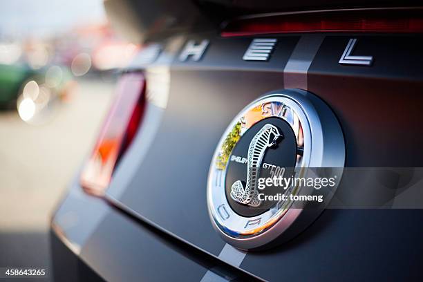 shelby gt500 rear badging - ford mustang shelby gt500 stock pictures, royalty-free photos & images