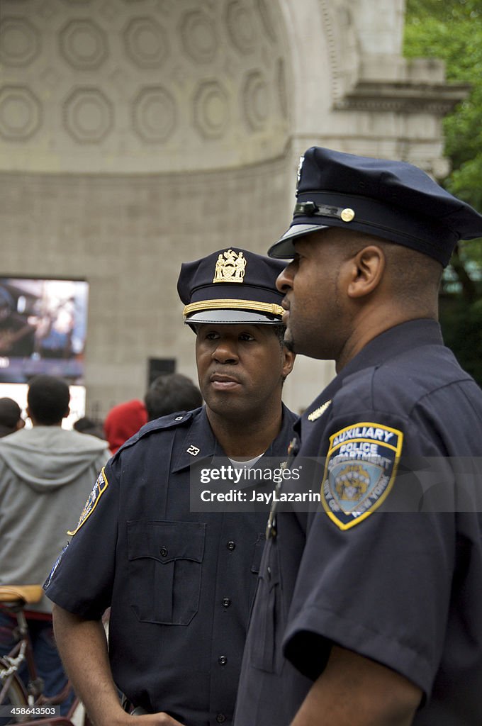 Two NYPD Auxiliary Police officers in Central Park, NYC